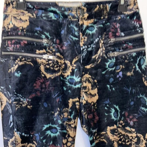 Free People Lennon Floral Velvet Skinny Pants - Picture 5 of 9